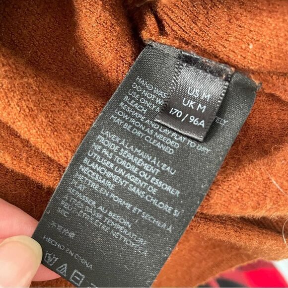 Maeve Anthropologie Lupita V-Neck Sweater Warm Brown M - Picture 9 of 9